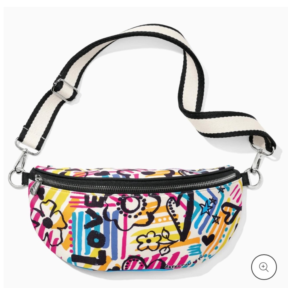 NWOT Brighton Graffiti Love Cross Body Belt Bag